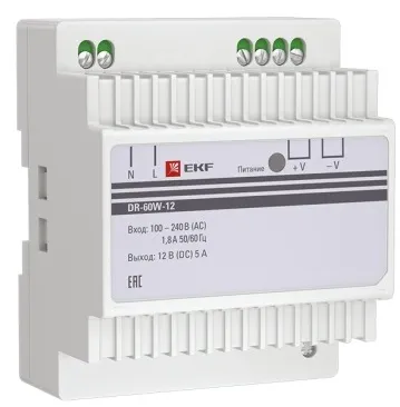 Блок питания 12В DR-60W-12 EKF PROxima