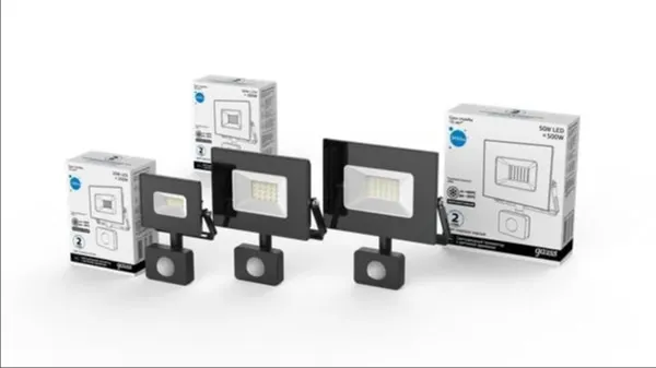 Прожектор LED 6500K  30W 2800Lm IP65 ИК-датчик черный Gauss