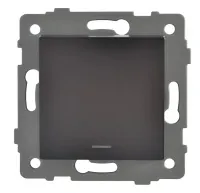 Выключатель 1-кл. с подсветкой чёрный A-002B "Аура" AWSproducts