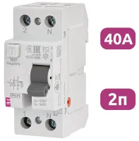 УЗО EFI6-P2 40/2/0.03 30мА, тип АС, 6кА ETI