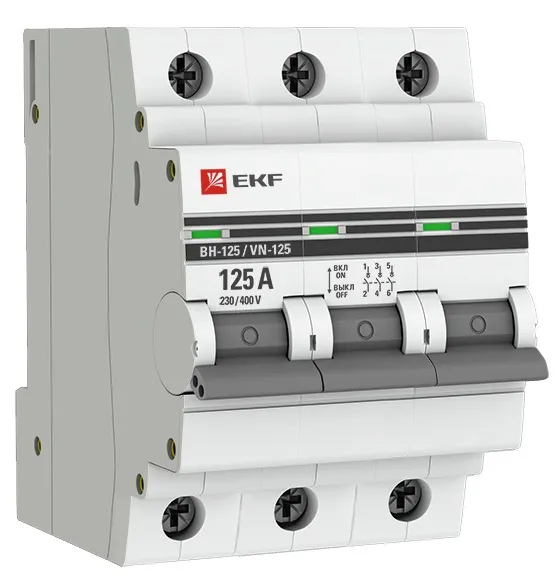 Выключатель нагрузки ВН-125 3P 125А EKF PROxima