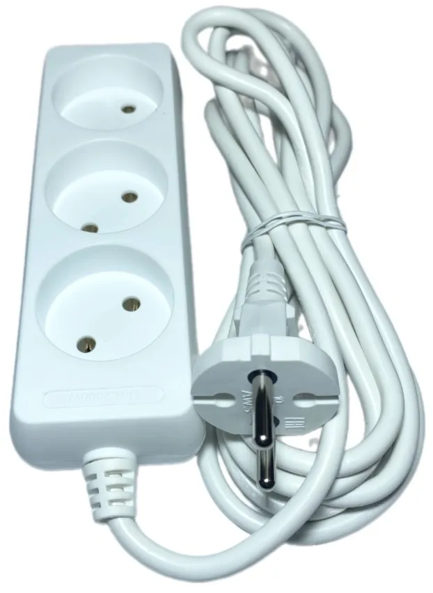 Удлинитель бытовой 3гн. 3м б/з ПВС 2x0,75mm2 AWS-H03-3 AWSproducts