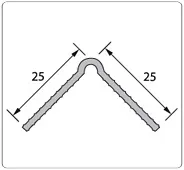 Угол штукатурный арочный 25х25мм 3,0м Белый (30 шт. в уп.)