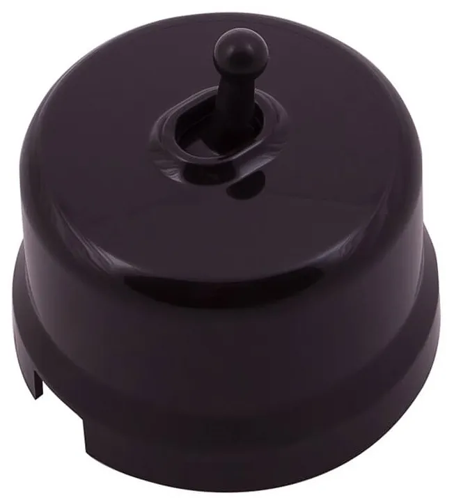 Выключатель 1-кл. Коричневый (пластик Тумблерный) Bironi