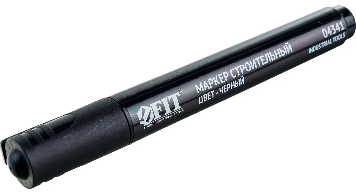 Маркер строительный с жидким красящим составом, черный 147х15 мм
