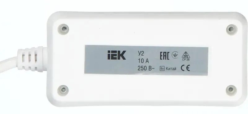 Удлинитель бытовой 2гн. 1,5м б/з ПВС 2х0,75мм2 У2 IEK