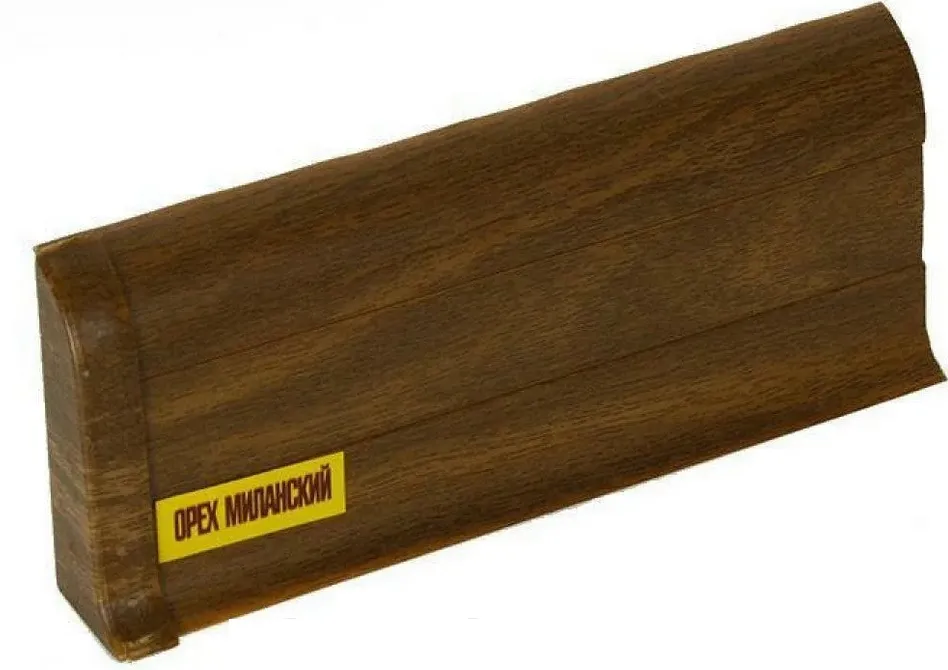 Плинтус "Идеал Комфорт" К55  2,5м Орех Миланский  (40 шт.  в уп.), 