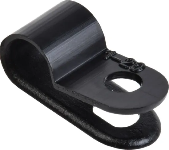 Скоба крепежная 5мм нейлоновая Черная (50шт) IEK, уп