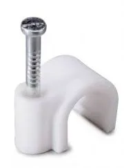 Скоба пластиковая круглая 8,4х7,0 размер гвоздя 1,9х18мм (50шт) Экопласт, уп