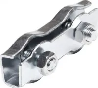 Зажим троса двойной 2 мм (белый цинк 16 шт) (Стройбат)