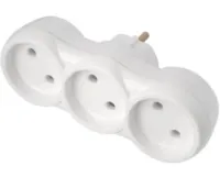 Разветвитель 3 гн. б/з прямой Белый Bylectrica (9)