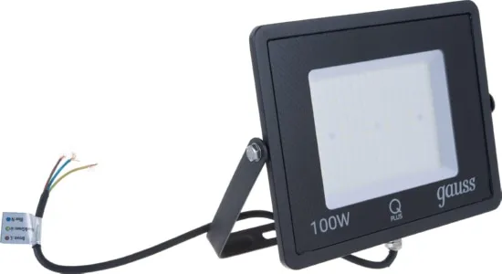 Прожектор LED QPLUS 6500K 100W 12000Lm IP65 черный Gauss