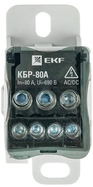 Блок распределительный КБР на DIN-рейку и монтажную панель 80A PROxima