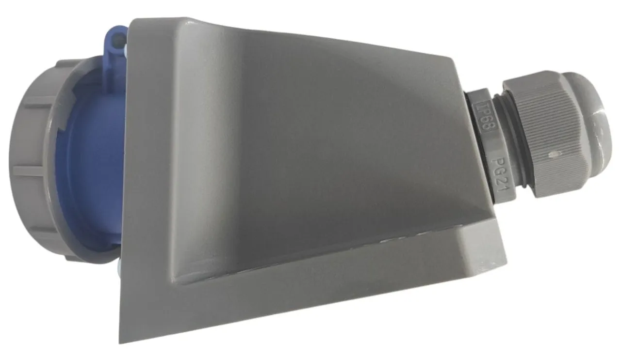 Розетка стационарная 16A 3п (2P+PE) SLN-1132 IP67, 380В, AWSPRODUCTS