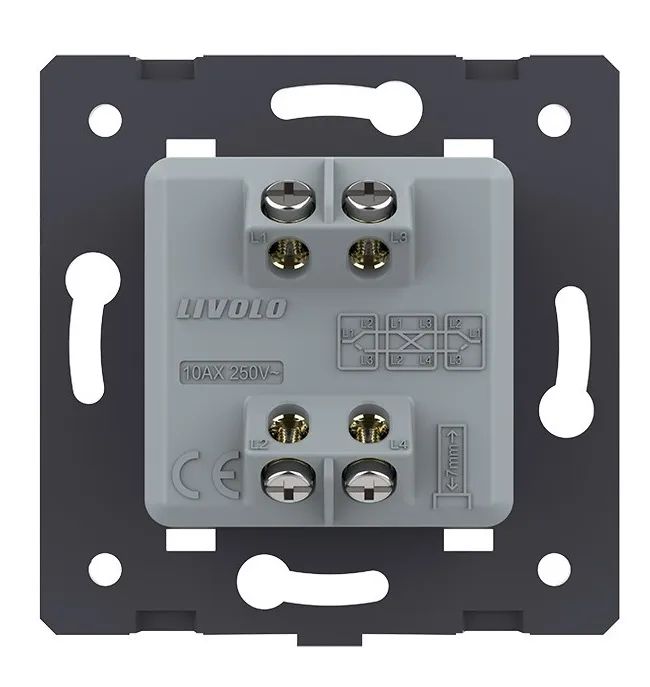 Выключатель перекрестный 1-кл. Белый Livolo