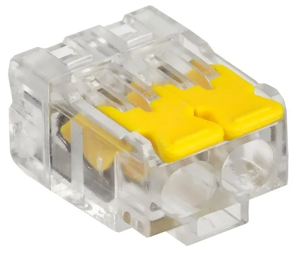 Клемма рычажковая 2 отверстия 0,2-4 уп4 шт СМК 228-412 пр (IEK), уп