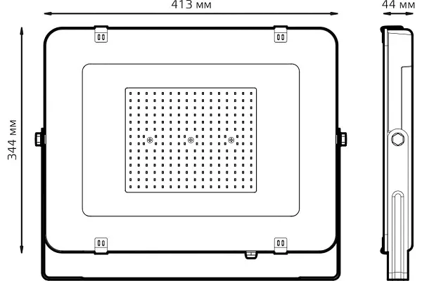 Прожектор LED Elementary 6500K 200W 16000Lm IP65 черный Gauss