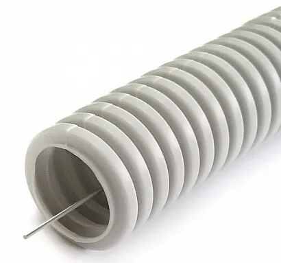 Труба гофр. ПНД 16 мм СЕРАЯ HF УФ с зондом Промрукав (100м)