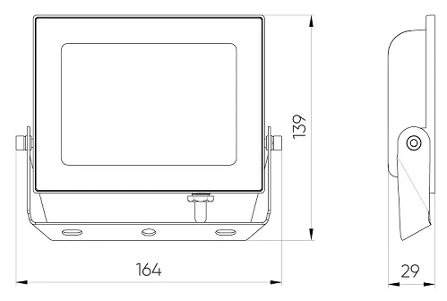 Прожектор LED LUMINO 4000K 30W 3000Lm IP65 черный Ledline