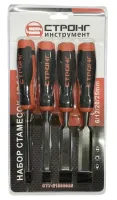 Стамески ударные набор из 4 предм. 6/12/20/25мм Strong, ком