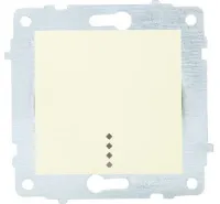 Механизм выкл. 1-кл. с подсветкой, крем