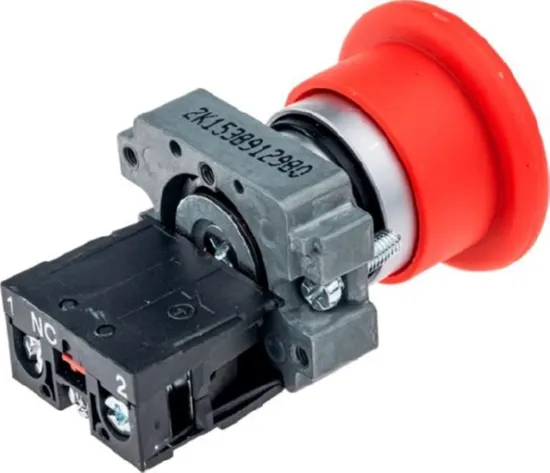 Кнопка MTB2-BCZ124 Гриб. без фикс.1нз, крас. ф40 мм, IP65 Meyertec