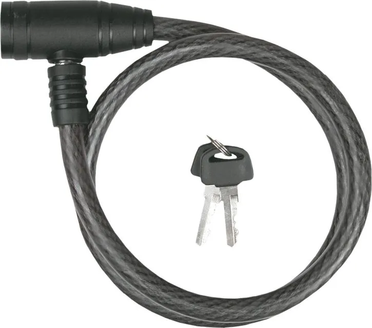 Замок велосипедный 12 мм x 800 мм, черный TOPEX