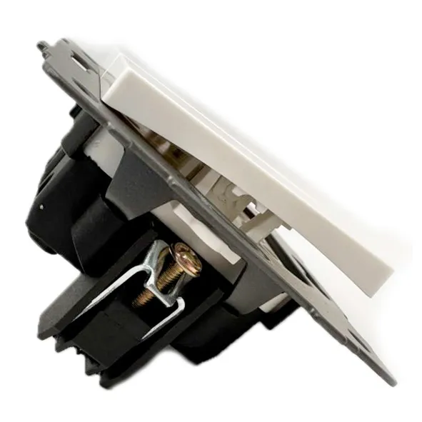 Выключатель 2-кл. с подсветкой белый A-011W "Аура" AWSproducts