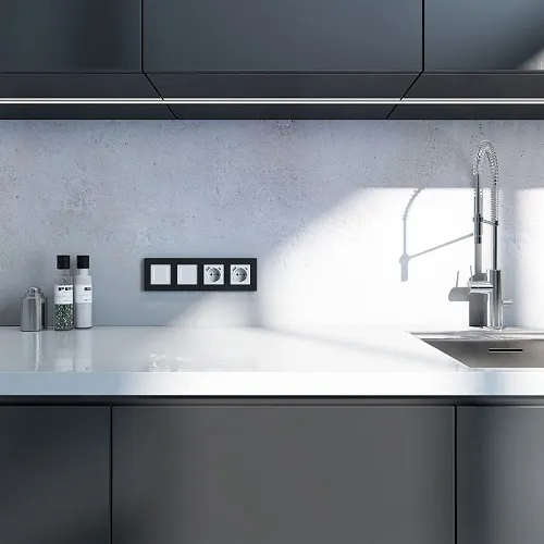 Рамка 4-я Черный матовый Slab WERKEL