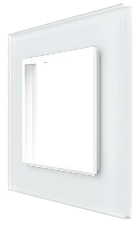 Рамка 1-я Белый матовый (стекло) Livolo