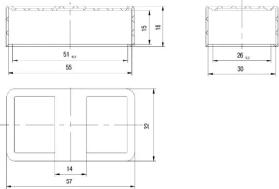 Колпачок защитный IP65 AD22-D2 овал.сдвоен. IEK