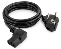 Кабель питания RIPO  1.8м, Schuko-Г-образный штекер C13 (3*0.75 mm2)  10A, черный, литые разъемы , у