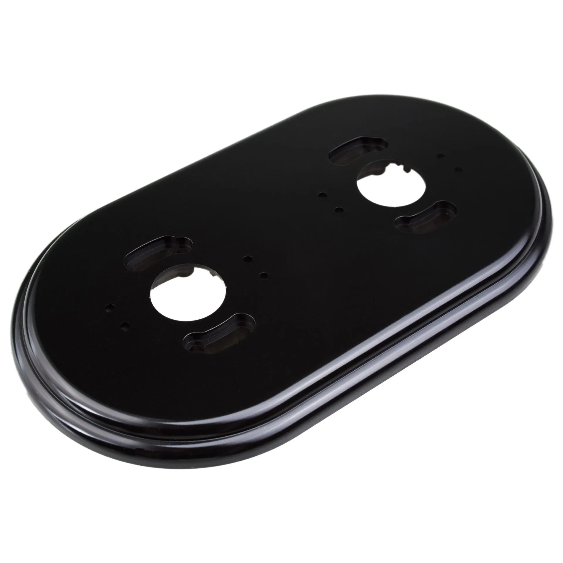 Рамка 2-я R Черный (пластик) Bironi