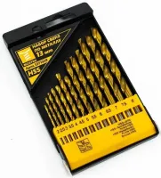 Набор сверл по металлу 13 шт (2-8 мм) MosTek HSS W2 TiN, ком