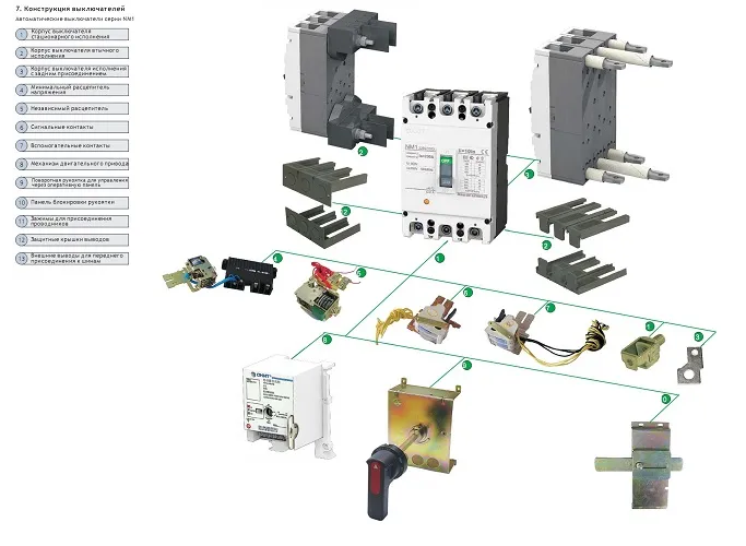 Независимый расцепитель для NM1-125  AC230В (правый), 
