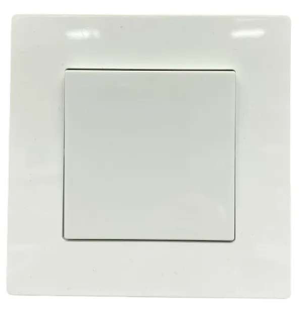 Выключатель перекрёстный 1-кл. белый A-007W "Аура" AWSproducts