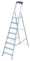Стремянка алюминиевая 8 ступеней с пластиковым органайзером  (AM708AK011) (ALUMET)