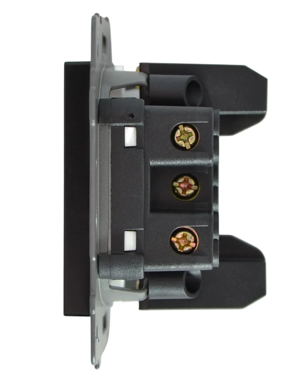 Выключатель перекрёстный 1-кл. чёрный A-007B "Аура" AWSproducts