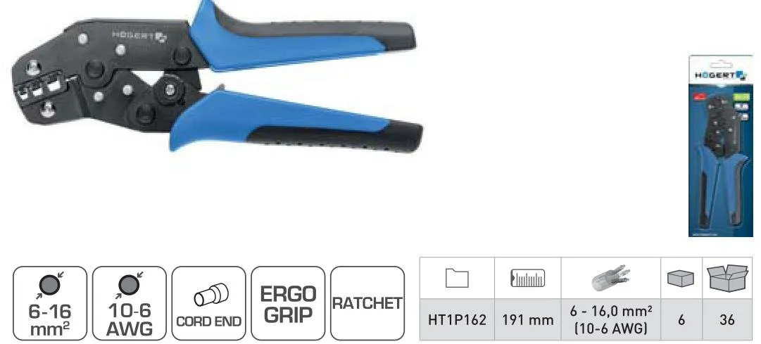 Пресс-клещи HT1P162 HOEGERT, 
