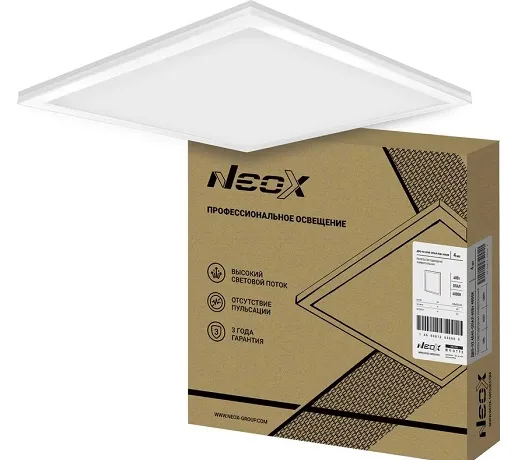 Панель LED универсальная ДВО-02 4040 ОПАЛ 40Вт 4000К 3600Лм IP40 595х595мм NEOX