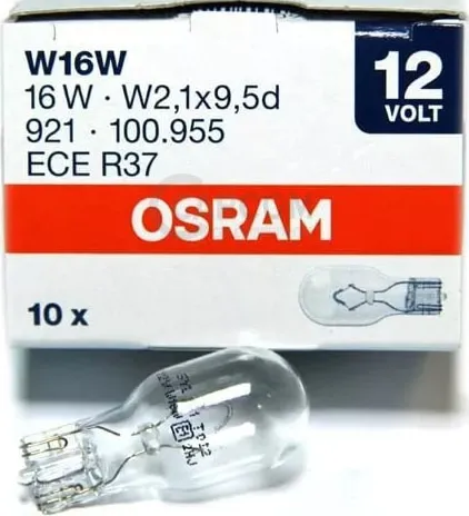 Лампа 921 12V 16W  W2,1X9,5D (только упаковками по 10шт)