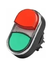 Головка кнопки BDK21KY сдвоенная, красный + зелёный цвет, IP50