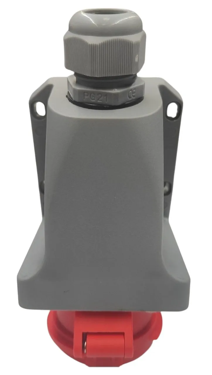 Розетка стационарная 16A 4п (3P+PE) SLN-114K IP44, 380В, AWSPRODUCTS