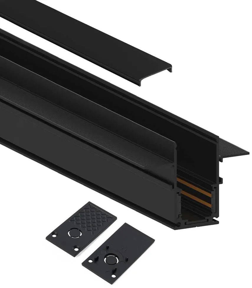 Шинопровод врезной для низковольтных трековых светильников, черный, 1м, CABM1001 Feron