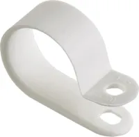 Скоба крепежная 20мм нейлоновая Белая (50шт) IEK, уп