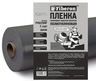 Пленка полиэтиленовая 3м x 100м  2 сорт техническая рукав Fiberon/1 PVD2150F