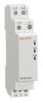 Реле контроля фаз RS-MV31N/230, 3x380/230В, 4-х пр. 1co, 8A Reletek