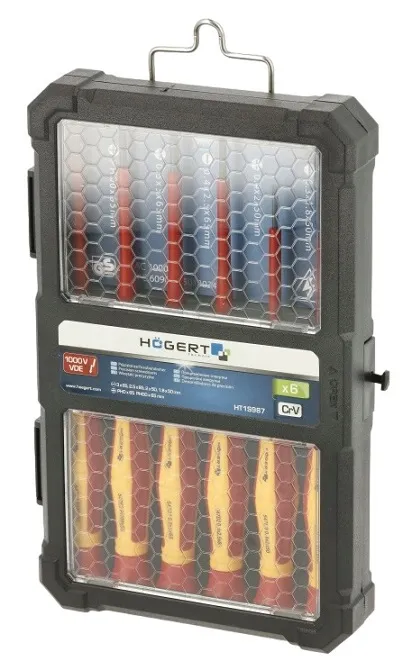 Набор диэлектрических прецизионных отверток 6шт., 1000V HOEGERT, ком