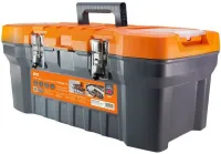 Ящик для инструментов ТЕХНИК-16, 41х21х18 см, метал. замки, лоток, два органайзера, «Рубин» TDM