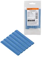 Набор трубок термоусаживаемых клеевых, длиной 10 см ТТкНГ(3:1) синий 12,7/4,3 TDM, уп